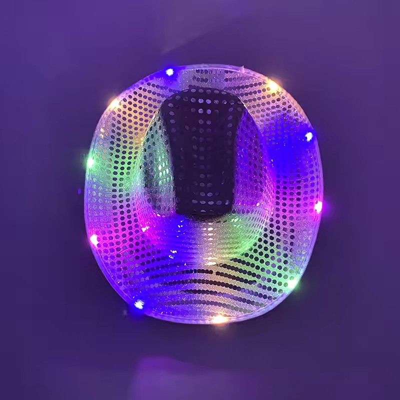 Party Hat Cone - Blinky LED Light Cowboy Cowgirl Hat