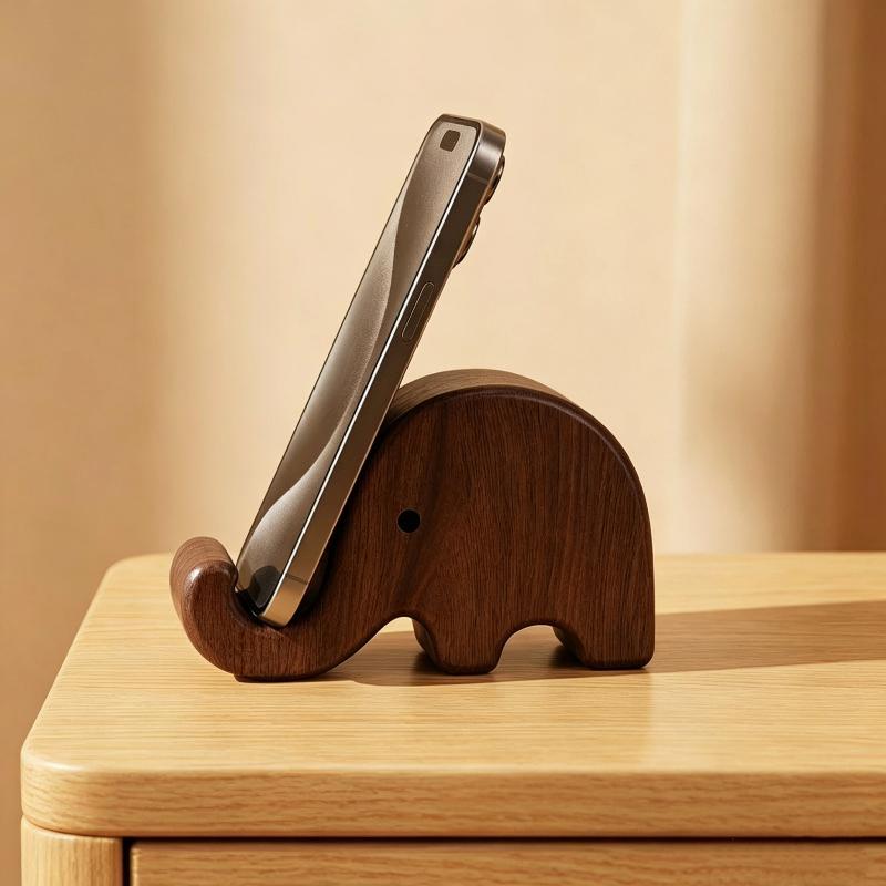 Event Support - Simple Solid Wood Black Walnut Phone