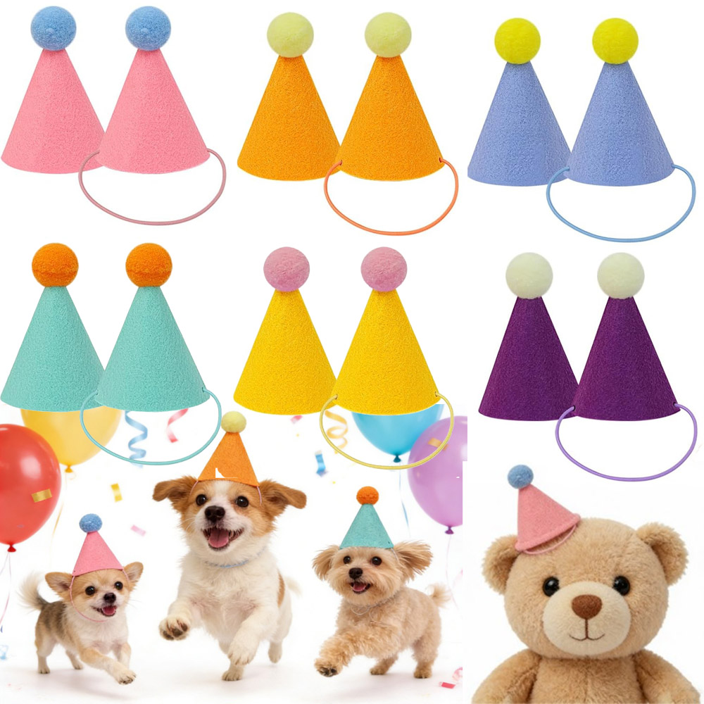 3/6pcs Pet Party Hat Colorful  - đánh giá và giá Party Hat Cone