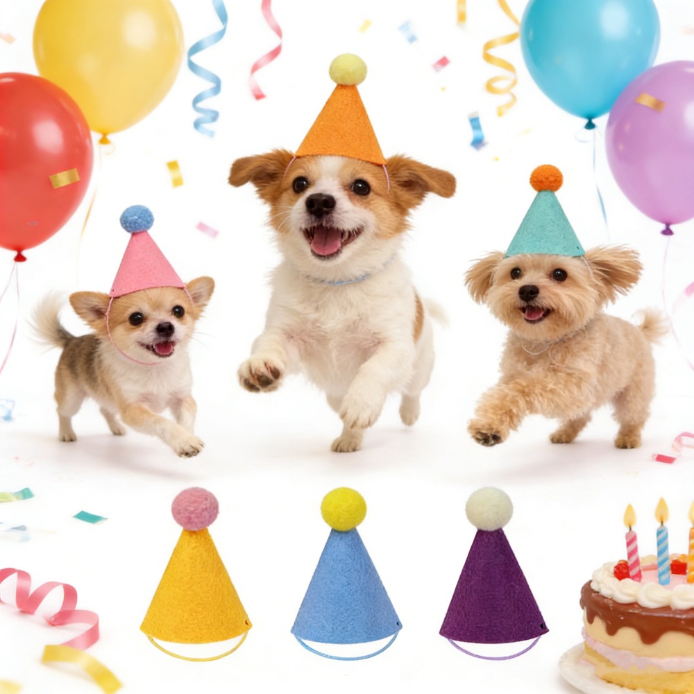 3/6pcs Pet Party Hat Colorful  - đánh giá và giá Party Hat Cone