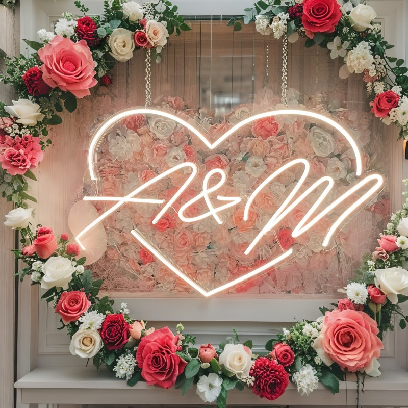 Custom Initials Heart LED Neon - đánh giá và giá Neon Sign Party