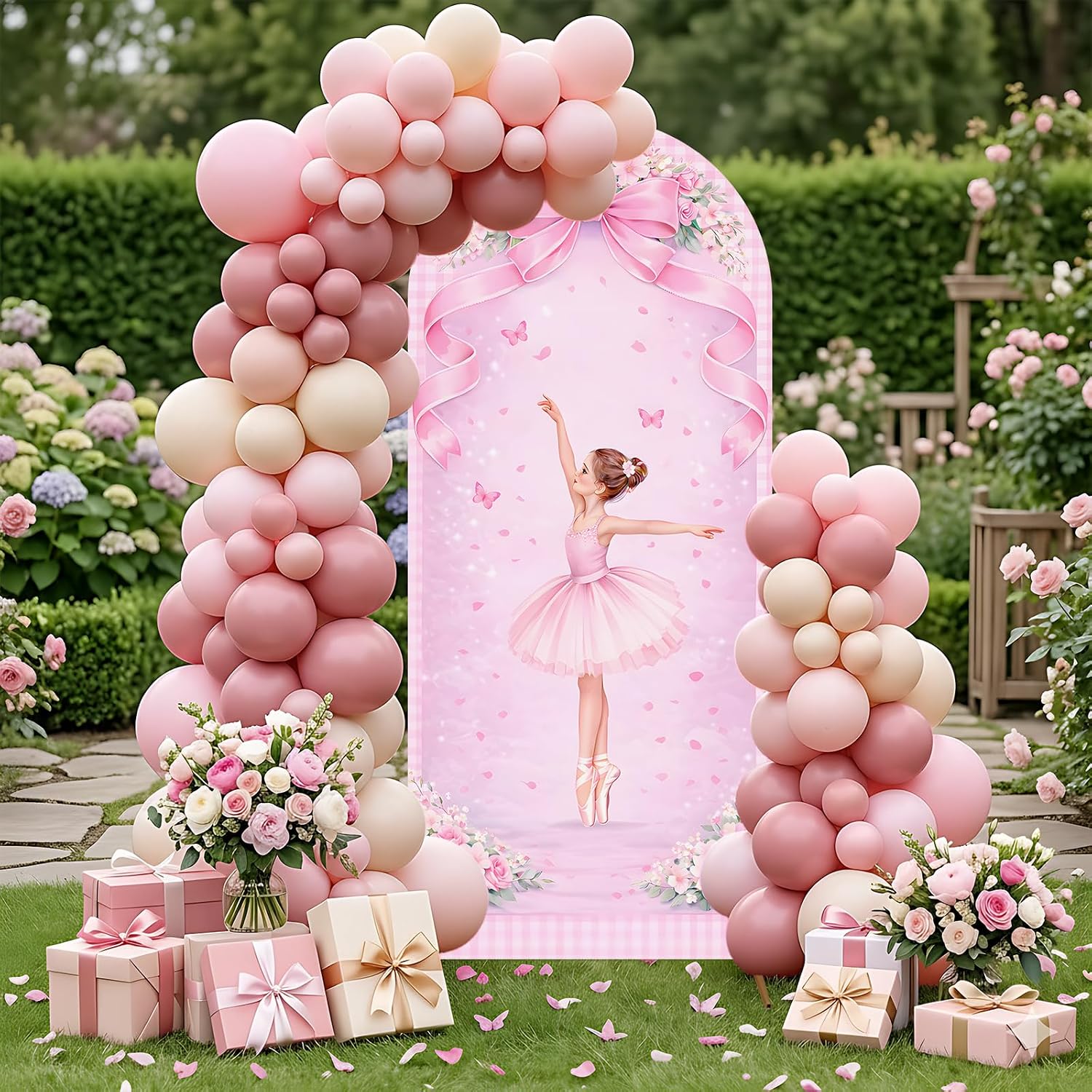 Custom 2-sided Ballerina Arch  - đánh giá và giá Dessert Table Backdrop