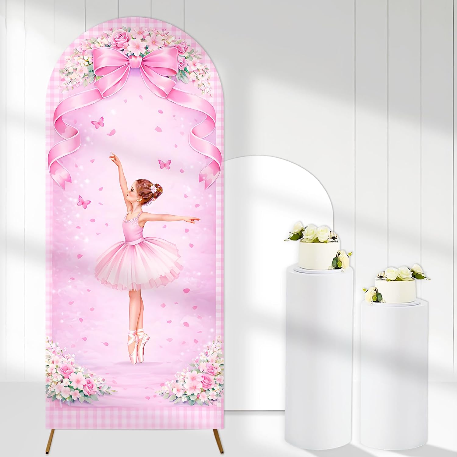 Custom 2-sided Ballerina Arch  - đánh giá và giá Dessert Table Backdrop