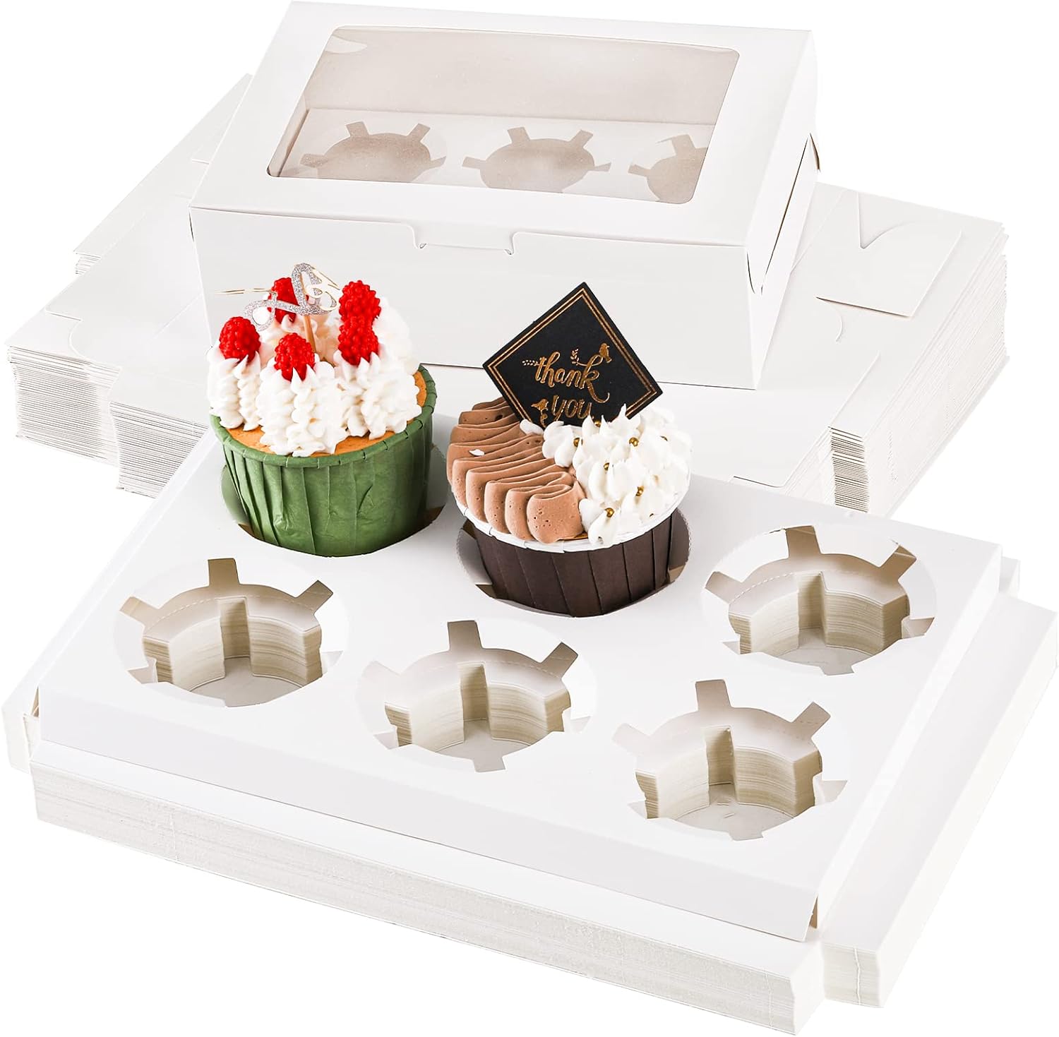 Cupcake Boxes with Clear Windo - đánh giá và giá Event Party Box
