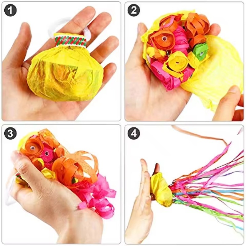 Colorful Hand Throw Confetti P - đánh giá và giá Confetti Cannon Tube