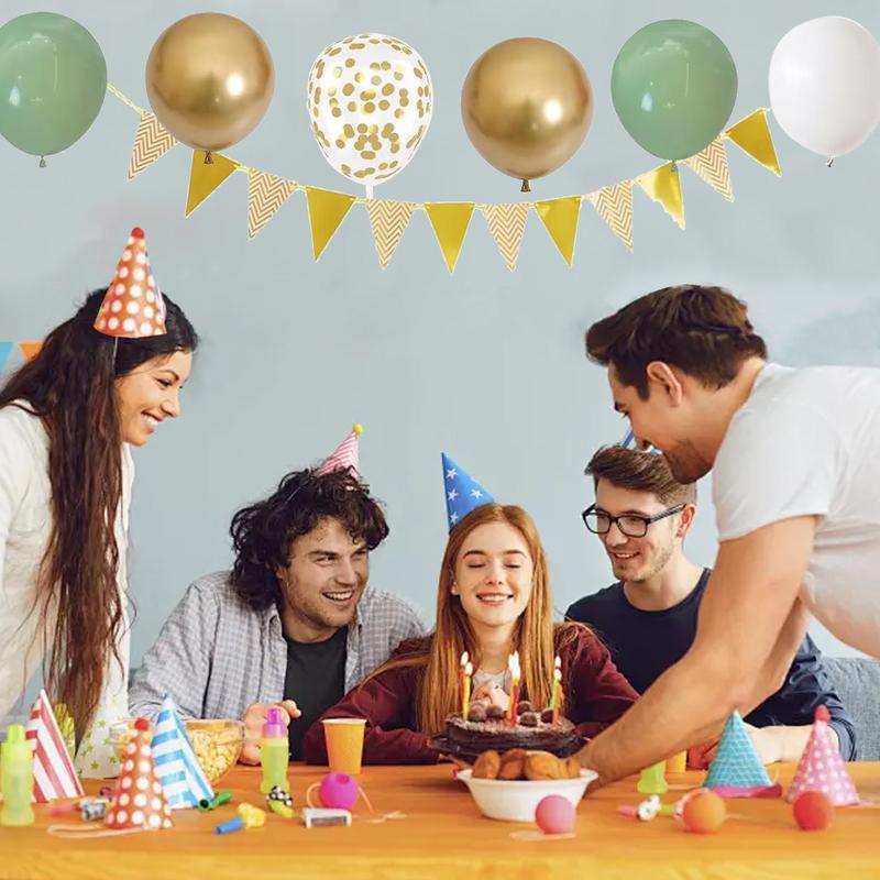 28 Pcs Birthday Decoration Set - đánh giá và giá Party Banner Gold