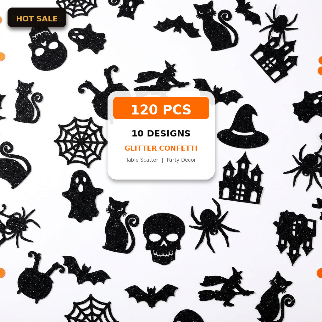 Halloween Confetti 120Pcs Glit - đánh giá và giá Papercraft Supply Confetti