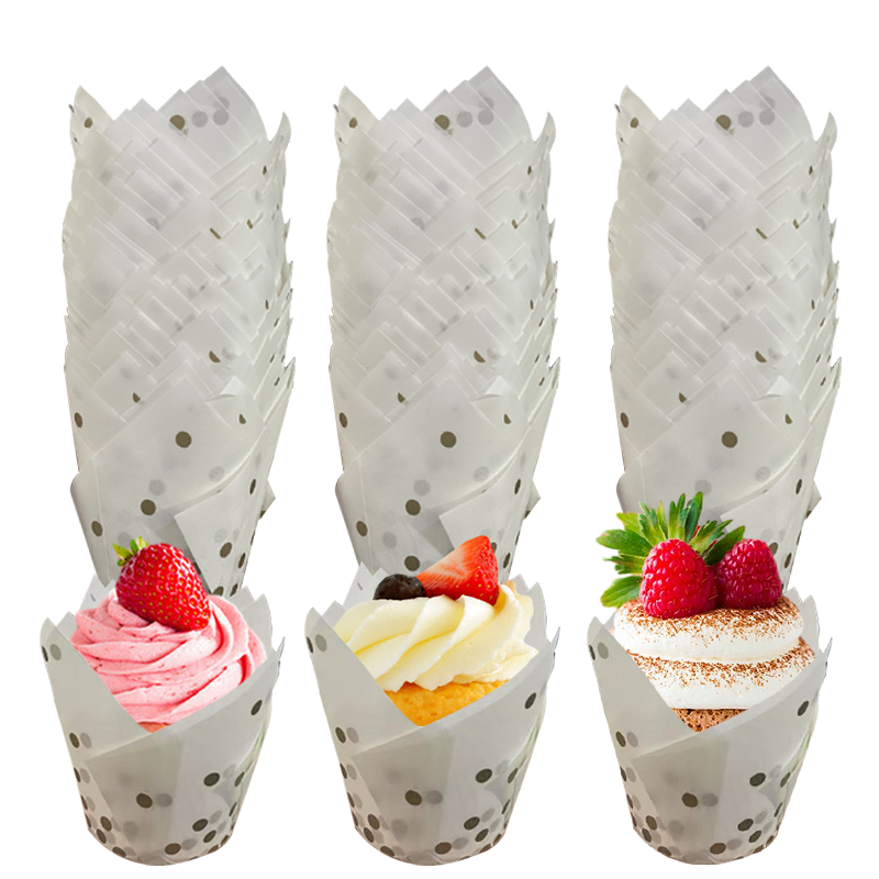 50Pcs/100Pcs Gold Dot Tulip Ca - đánh giá và giá Event Suppliers